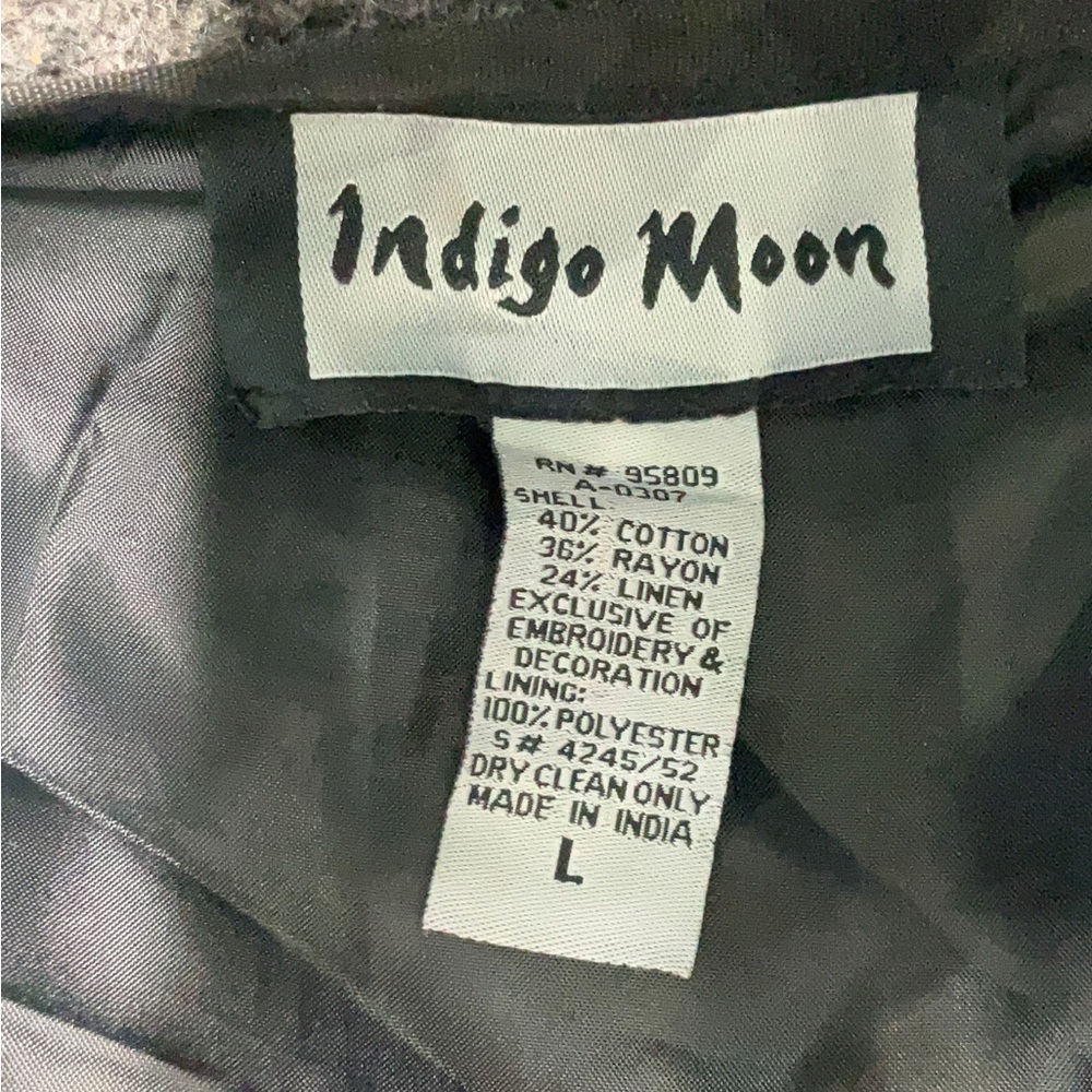 Multicolor Linen Blend Patchwork Jacket by INDIGO - image 4